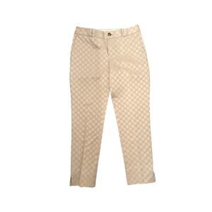 Banana Republic Camden-Fit Jacquard Ankle Trouser Pant Champagne Size 4